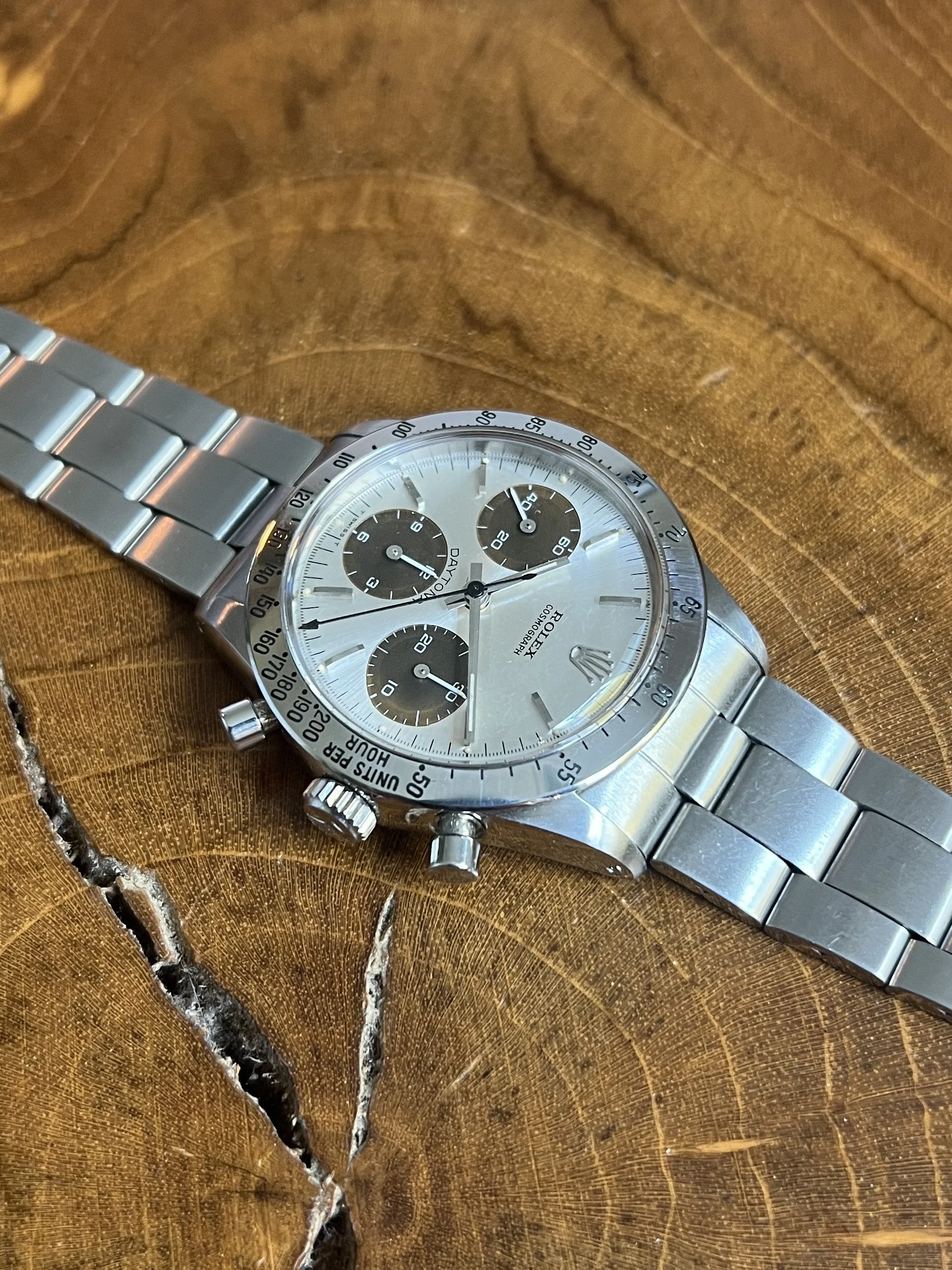 1971 Rolex Daytona 6262 Tropical Panda Dial Chronograph — Shiny